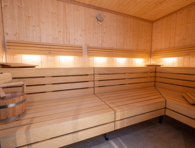 Unsere Sauna im Wellnessbereich © Lorenz Masser Fotografie