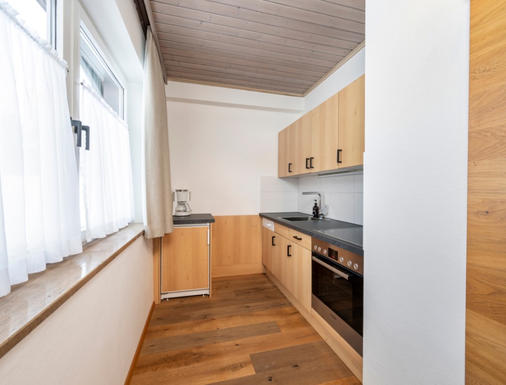 Küche im Appartement am Bauernhof Obersulzberggut in Radstadt © Lorenz Masser Fotografie
