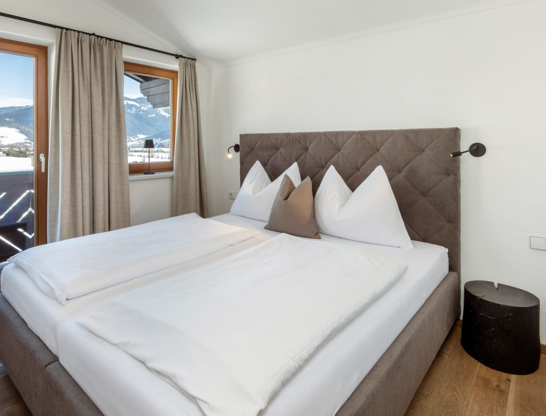 Gemütlicher Schlafbereich in der Unterkunft Freundezimmer © Lorenz Masser Fotografie