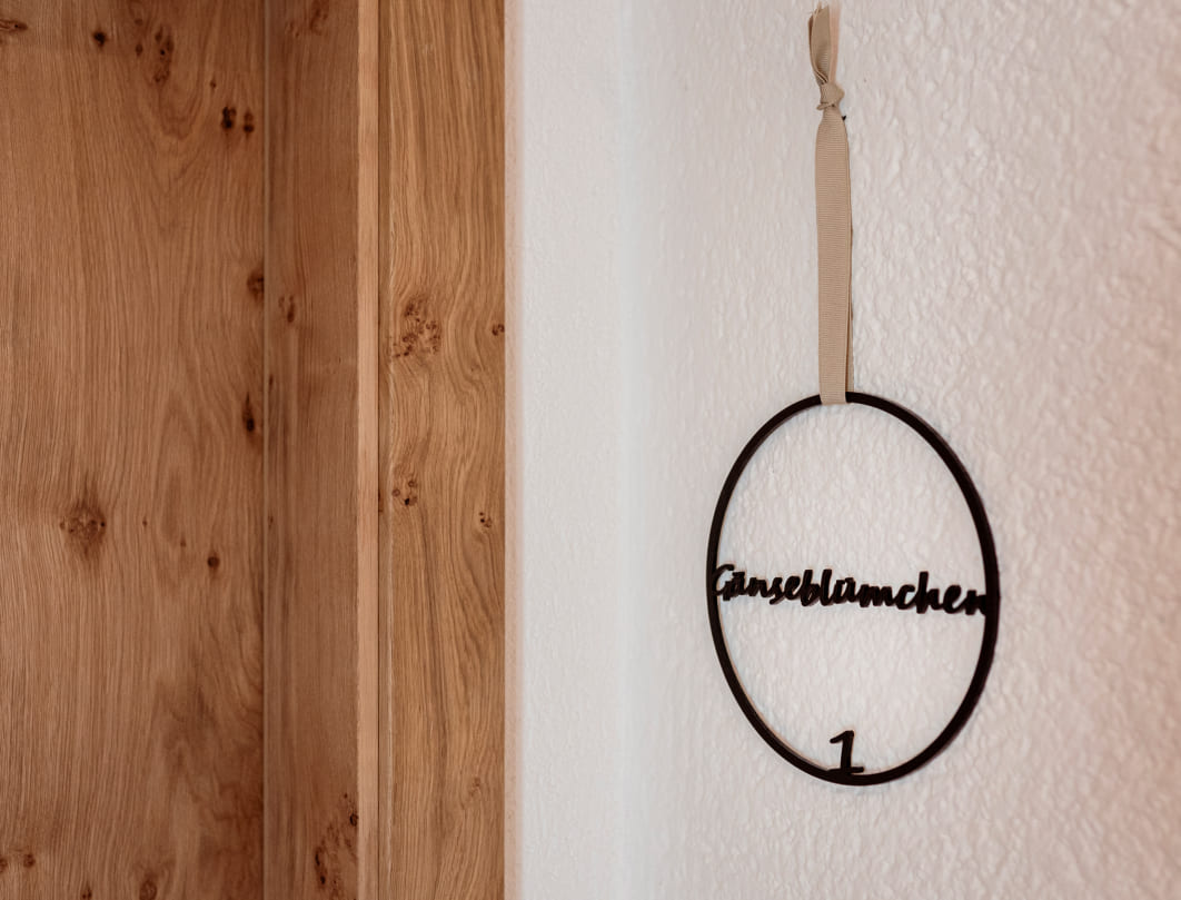 Eingangsbereich in der Ferienwohnung Gänseblümchen © Lorenz Masser Fotografie