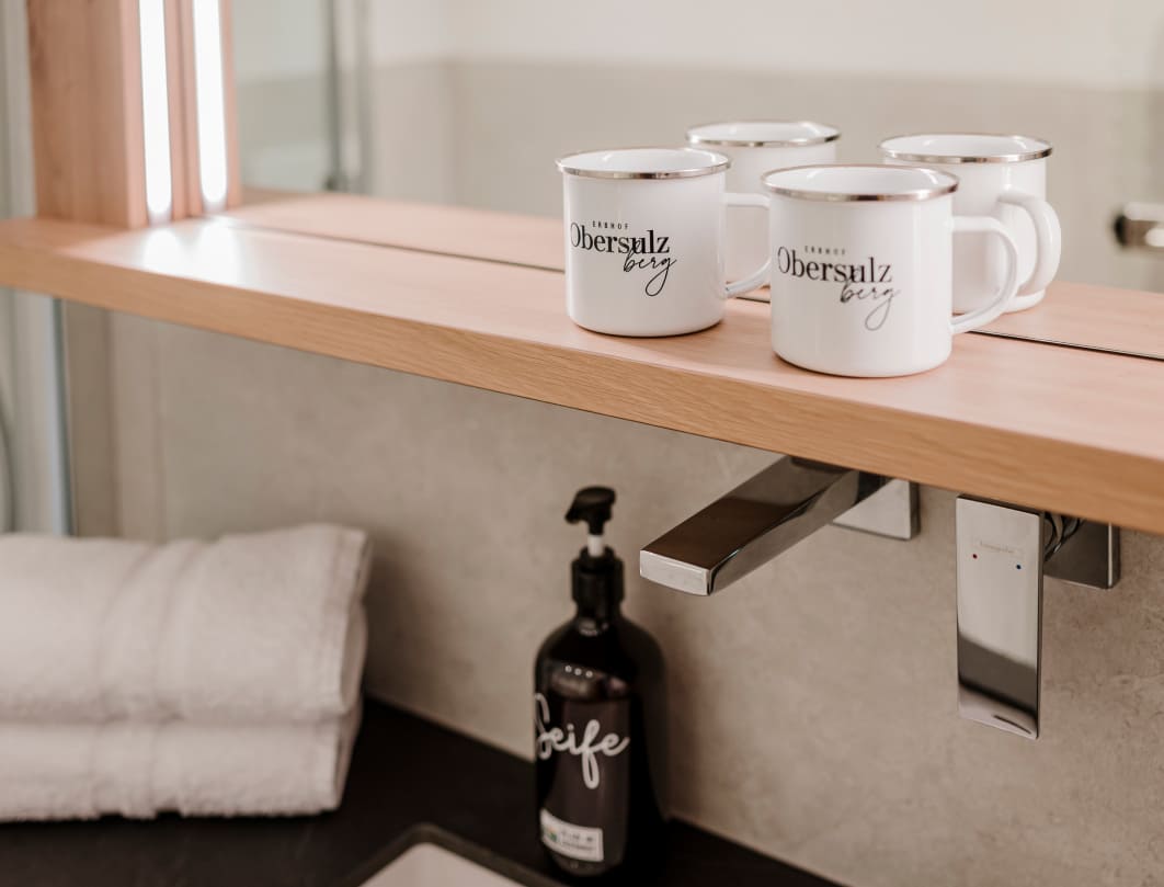 Badezimmer in der Ferienwohnung Herzklopfen © Lorenz Masser Fotografie